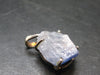 Dumortierite In Terminated Quartz Crystal Silver Pendant From Brazil - 1.0" - 4.81 Grams