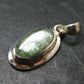 Green Kyanite Crystal Silver Pendant From Tanzania - 1.1" - 2.69 Grams