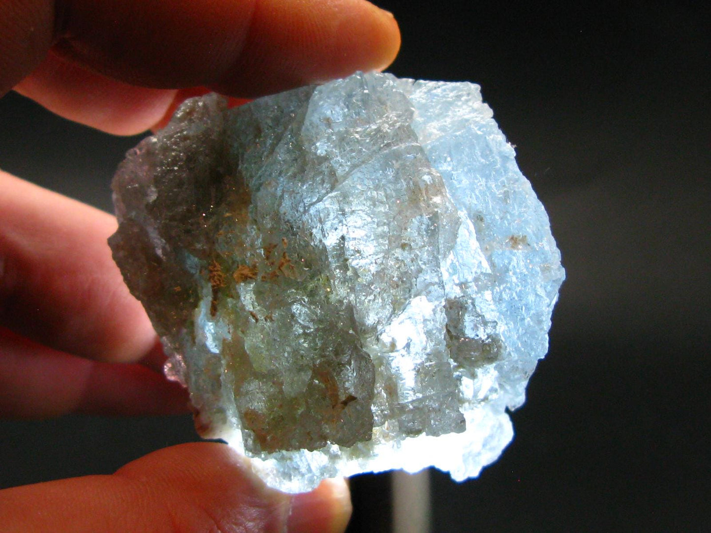 Gem Aquamarine Etched Crystal Blue Beryl From Brazil - 95.04 Grams - 2.3"