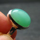 Natural Apple Green Chrysoprase 925 Sterling Silver Ring From Australia - 5.0 Grams - Size 10