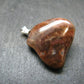 Rare Tumbled Brownish Pink Bustamite Silver Pendant with Attractive Pattern From South Africa - 1.1" - 9.47 Grams
