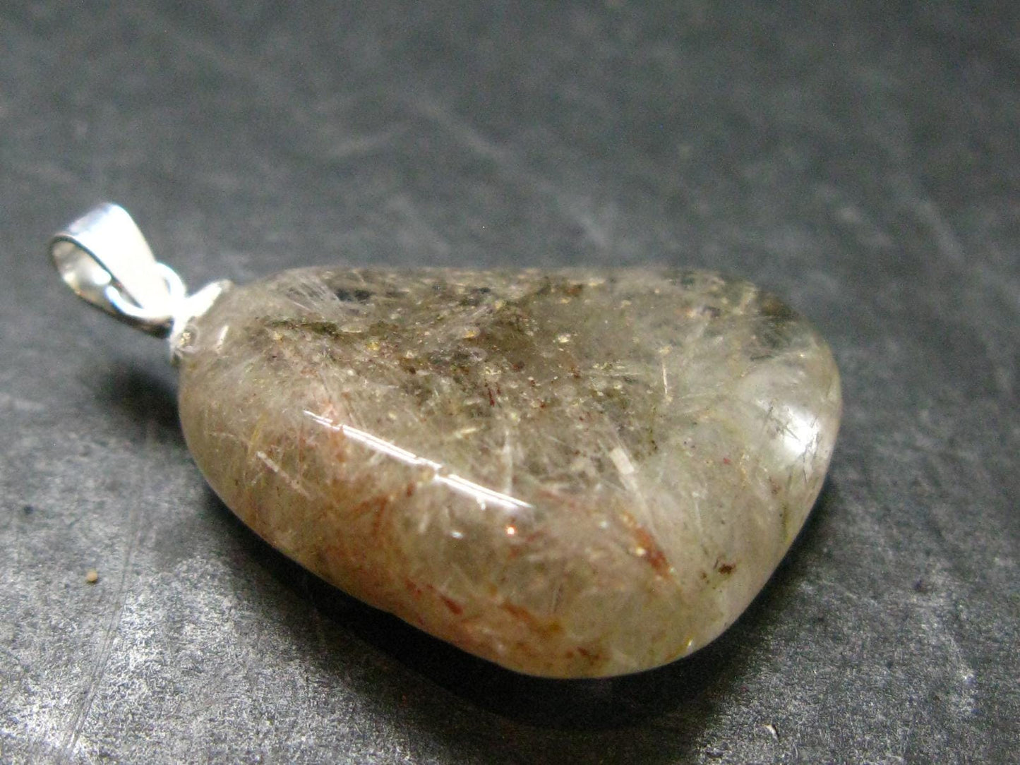 Rare Witches Finger Quartz Crystal Silver Pendant From Zambia - 1.2" - 5.61 Grams