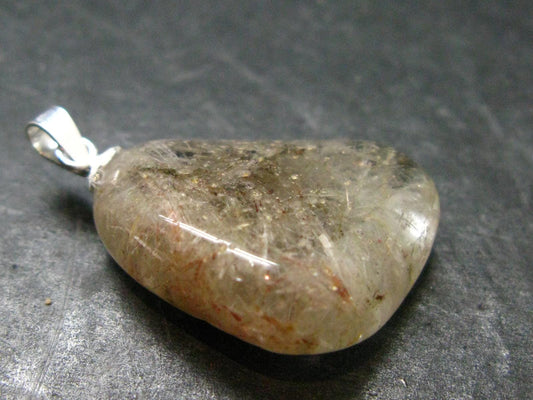 Rare Witches Finger Quartz Crystal Silver Pendant From Zambia - 1.2" - 5.61 Grams
