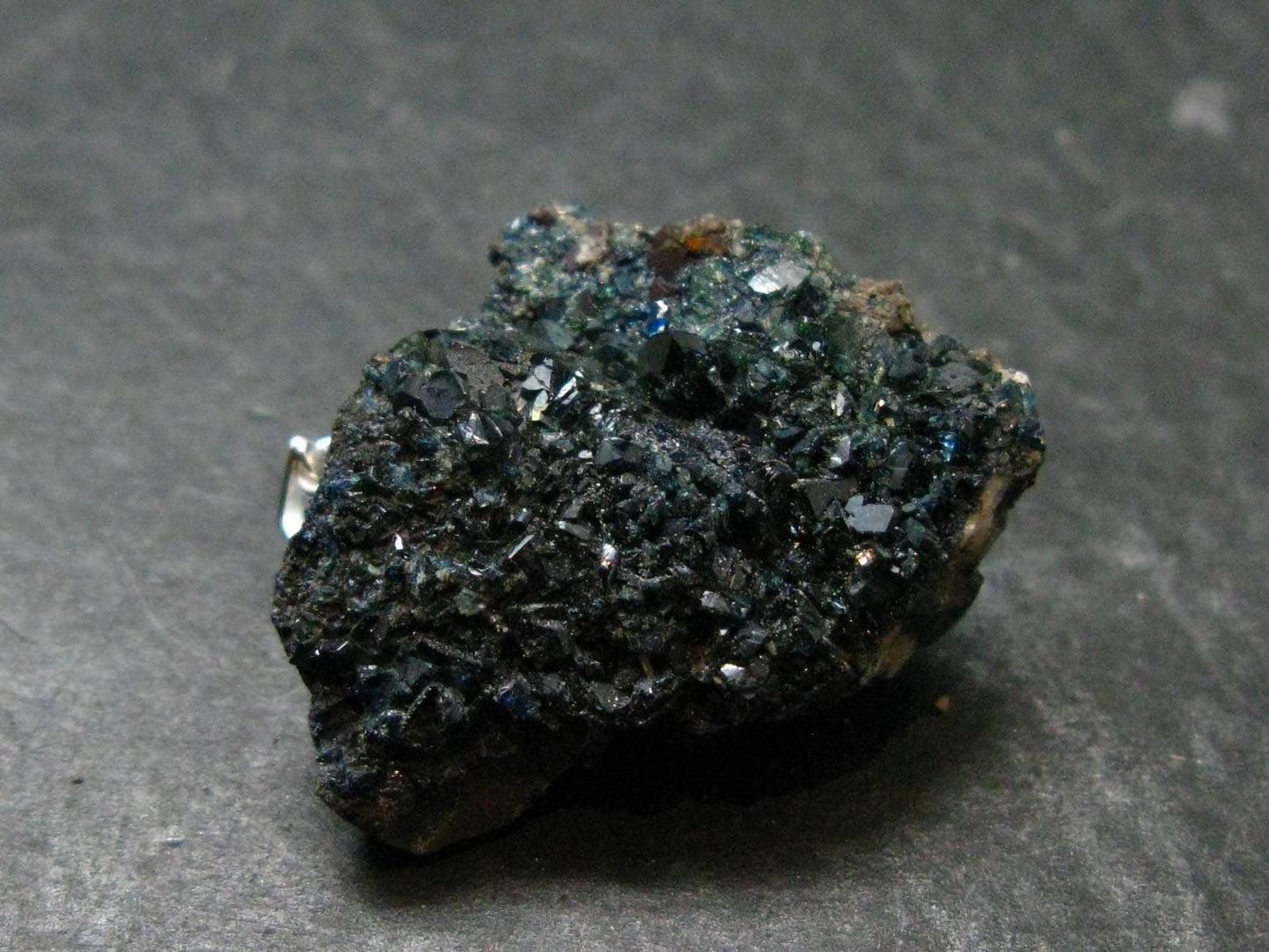 Heaven Stone!! Wet-Look Indigo Blue Lazulite Cluster Silver Pendant From Canada - 1.2" - 9.71 Grams