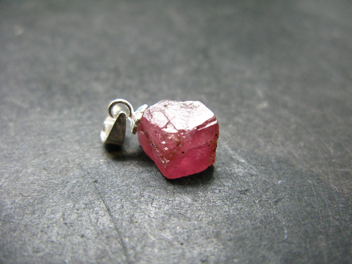 Rhodochrosite Sterling Silver Pendant From Alma Colorado, USA - 0.6" - 0.92 Grams