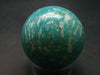 Rich Green Amazonite Sphere Ball From Madagascar - 1.7"