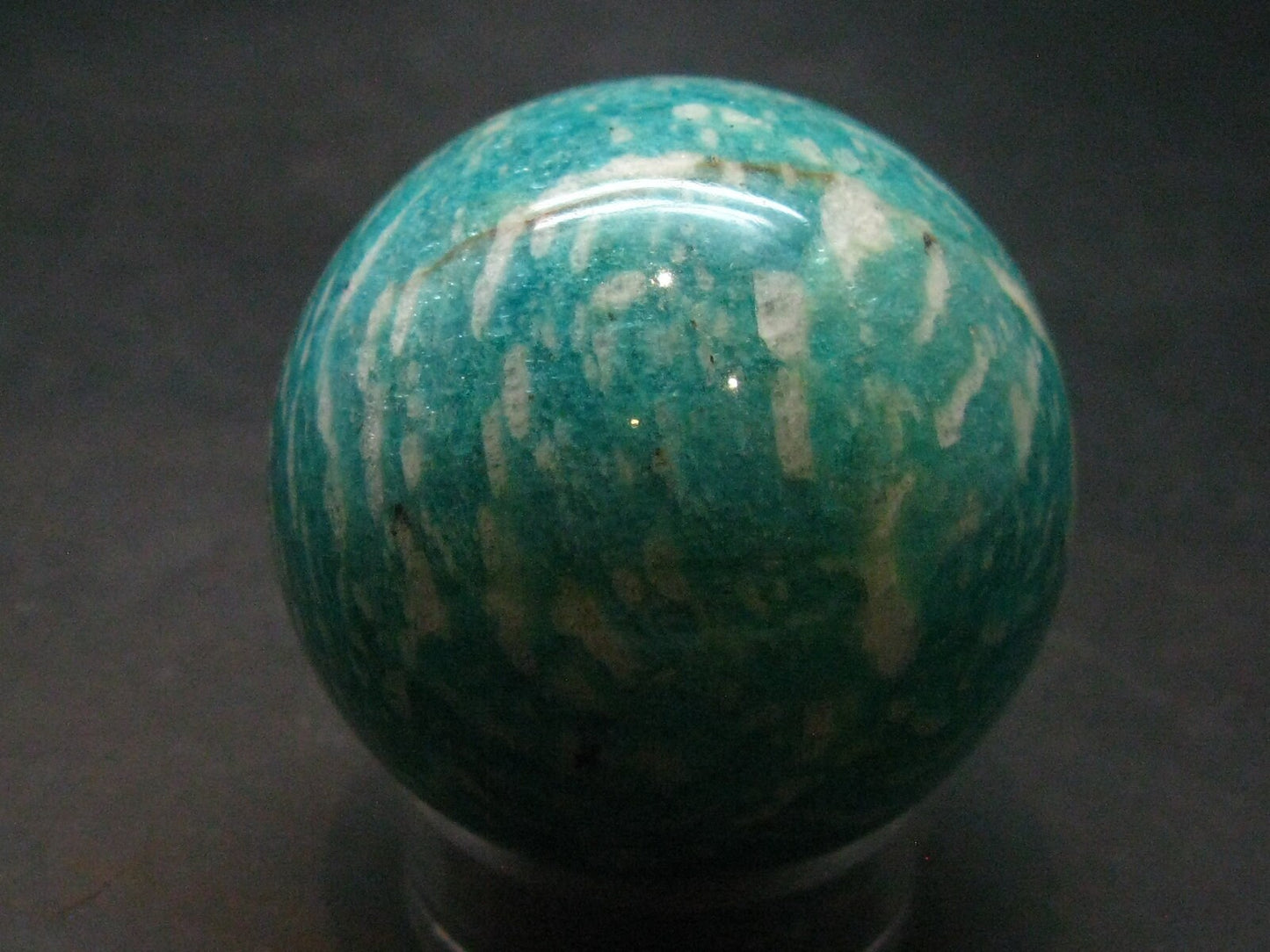 Rich Green Amazonite Sphere Ball From Madagascar - 1.7"