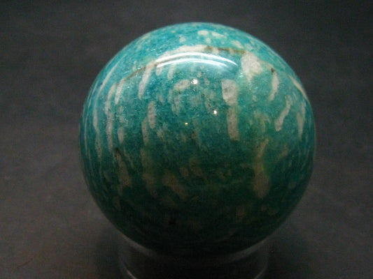 Rich Green Amazonite Sphere Ball From Madagascar - 1.7"
