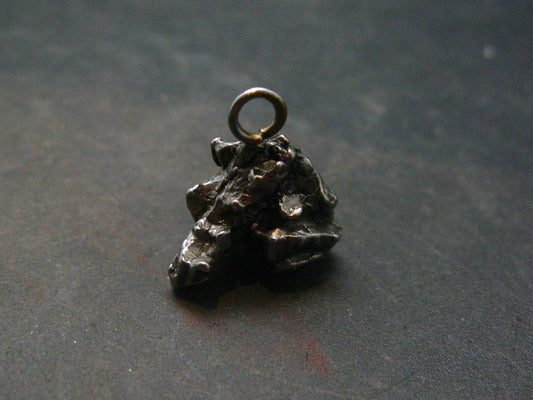Large Campo Del Cielo Meteorite Pendant from Argentina - 6.37 Grams - 0.7"