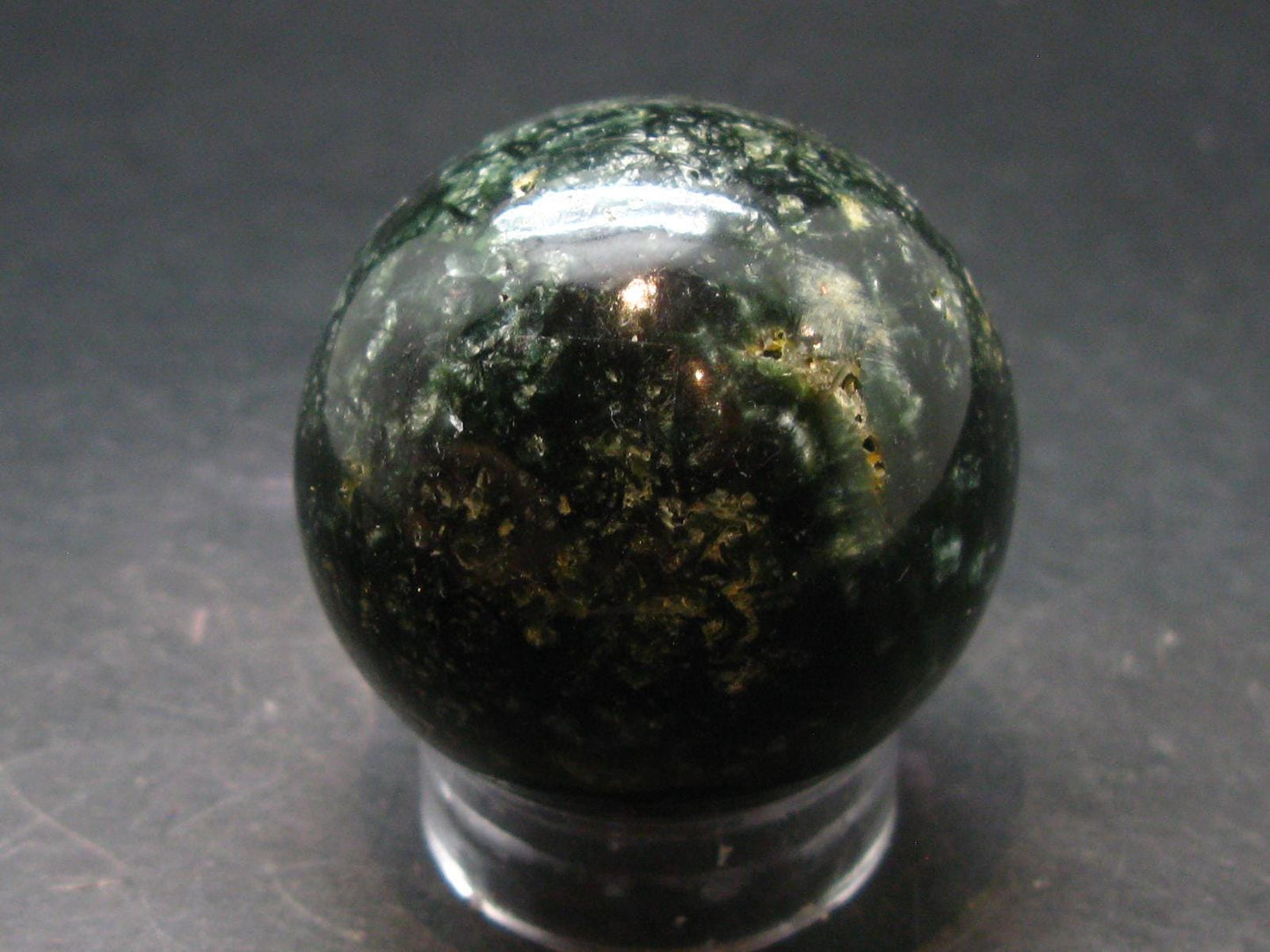 Nice Polished Seraphinite Clinochlore Sphere From Russia - 1.7"
