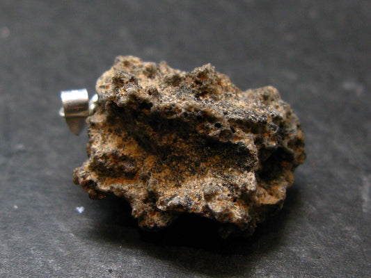 Fulgurite Lightning Rock Silver Pendant From USA - 1.1" - 1.94 Grams