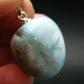 Rare Blue Larimar Pectolite Silver Pendant From Dominican Republic - 1.1" - 7.63 Grams