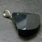 Black Tourmaline Schorl Silver Pendant From Brazil - 1.7" - 18.75 Grams