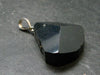 Black Tourmaline Schorl Silver Pendant From Brazil - 1.7" - 18.75 Grams