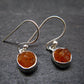 Spessartine Garnet Silver Earrings From Tanzania - 0.9" - 2.21 Grams