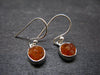 Spessartine Garnet Silver Earrings From Tanzania - 0.9" - 2.21 Grams