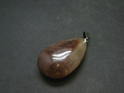 Rutilated Quartz Silver Pendant From Brazil - 1.5"