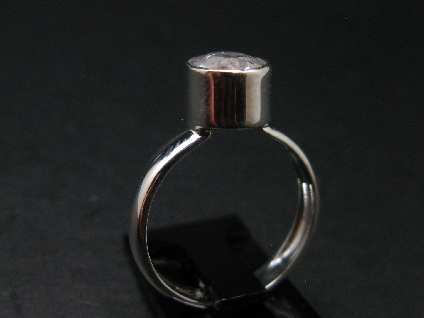 Phenakite Phenacite Crystal Silver Ring From Russia - Size 6 - 1.93 Grams