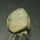 Natural Gem Raw Libyan Desert Glass Tektite Sterling Silver Ring from Libya - Size 7 - 10.97 Grams