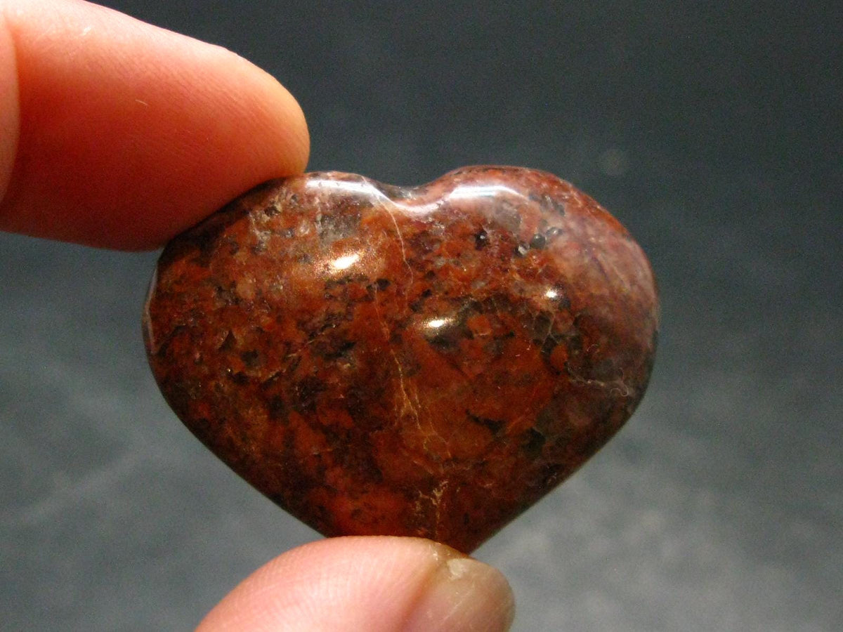 Natural Rosophia Feldspar Heart From Rocky Mountains - 1.1" - 18.24 Grams