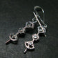 Genuine Alexandrite Gem Silver Earrings From Russia - 1.34 Grams