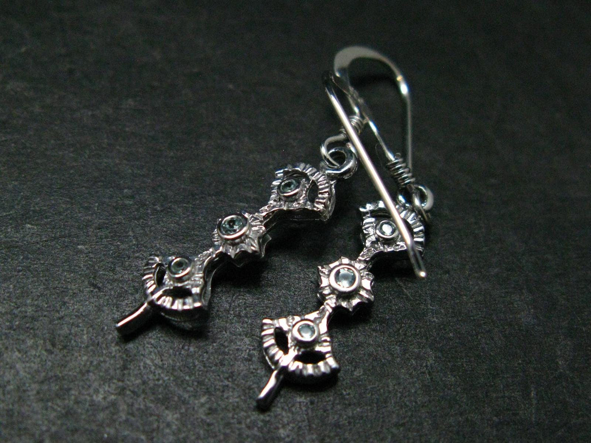 Genuine Alexandrite Gem Silver Earrings From Russia - 1.34 Grams
