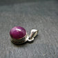 Star Ruby Sterling Silver Pendant - 0.9" - 3.16 Grams