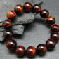 Bulls Eye (Red Tiger Eye) Genuine Bracelet ~ 7 Inches ~ 12mm Beads