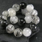 Tourmalinated Quartz w/ Black Tourmaline Genuine Bracelet ~ 7 Inches ~ 10mm Round Beads
