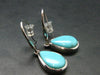 Nice Raw Natural Turquoise Sterling Silver Earrings from Mexico - 6.10 Grams