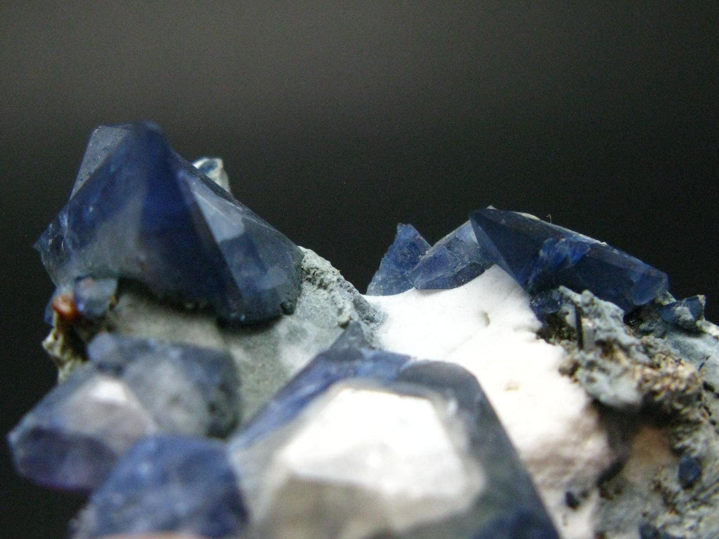 Museum Benitoite and Neptunite on Natrolite Cluster From California - 2.1"