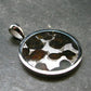 Rare Brahin Meteorite Slice With Olivine Pallasite Silver Pendant from Belarus - 1.4" - 5.27 Grams