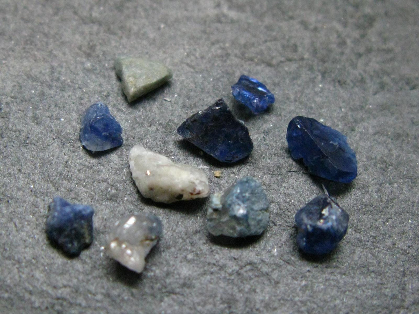 Nice Lot of 10 Benitoite Crystals From California USA - 2.89 Carats