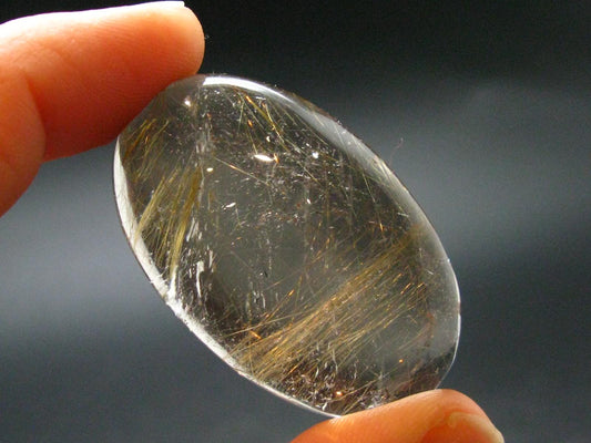 Rutilated Quartz Cabochon From Brazil - 1.6" - 21.90 Grams