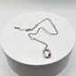 Ruby Silver Oval Necklace | Minimalist July Birthstone Pendant | Sterling Silver Chain