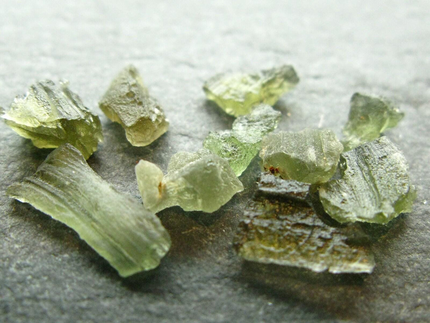 Lot of 10 Rare Moldavite Tektite From Czech Republic - 10 Carats