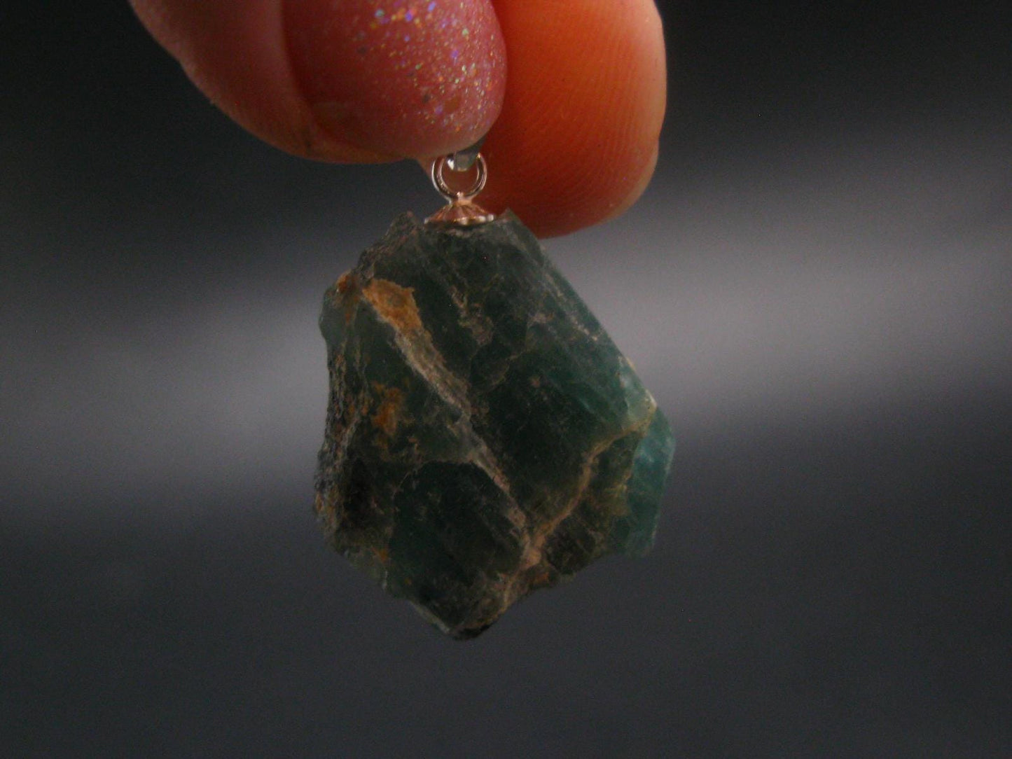 Grandidierite Silver Pendant From Madagascar - 1.1" - 6.33 Grams