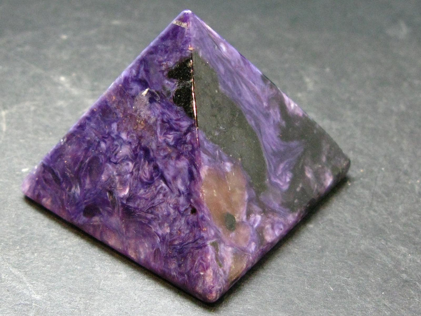Rare High-Quality Charoite Pyramid From Russia - 1.6" - 103.07 Grams