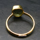 Moldavite Gold Plated Silver Ring - Size 7 - 1.19 Grams