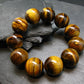 Tiger Eye Genuine Bracelet ~ 7.5 Inches ~ 20mm Round Beads