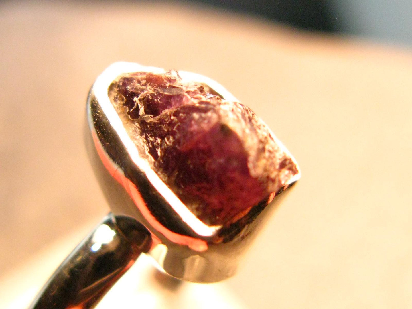 Alexandrite Crystal Silver Ring From Zimbabwe - Size 7 - 2.36 Grams