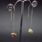 Rare Herderite Crystal Silver Earrings from Brazil - 1.43 Grams