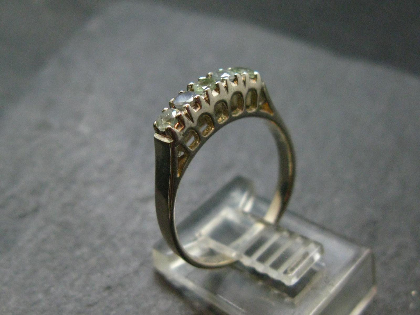 Genuine Alexandrite Gem Silver Ring From Russia - Size 6.5 - 2.29 Grams