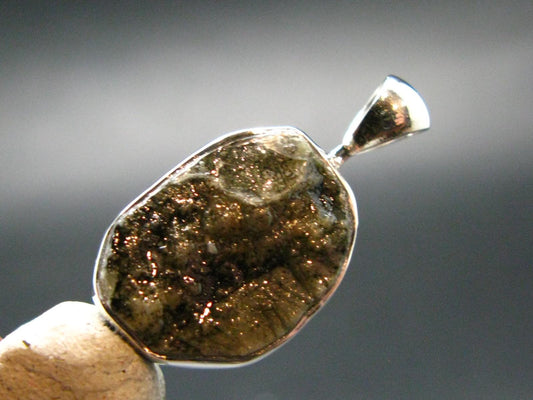 Phenakite Phenacite Crystal Silver Pendant From Brazil - 1.1" - 3.18 Grams