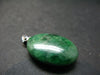 Tsavorite Gem Green Garnet Sterling Silver Pendant From Tanzania - 1.1" - 5.11 Grams