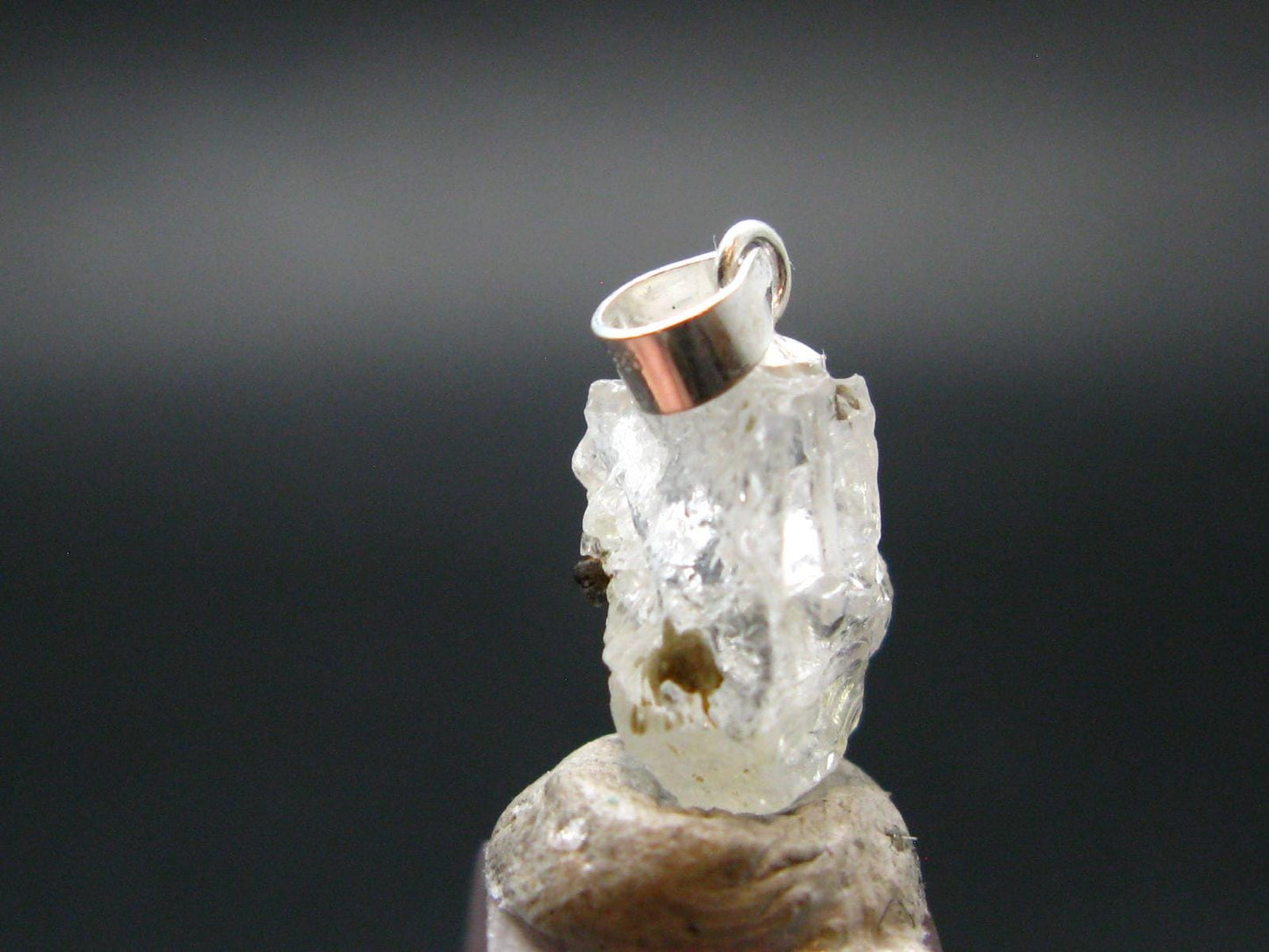 Phenakite Phenacite Crystal Silver Pendant from Russia - 0.7" - 1.30 Grams