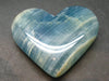 Nice Lemurian Aquatine Blue Calcite Heart From Argentina - 2.2" - 109.13 Grams