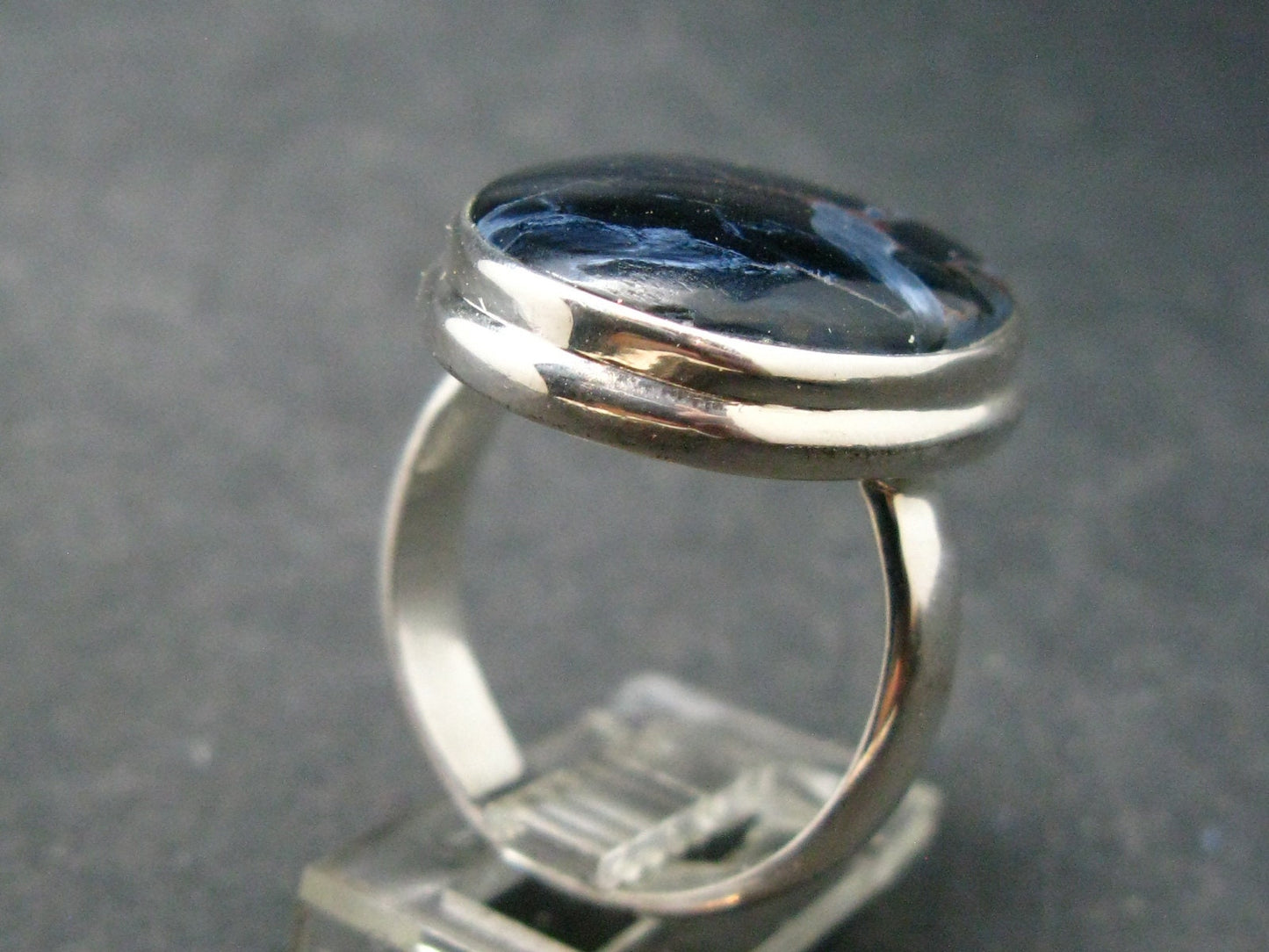 Pietersite Silver Ring From Namibia - Size 8 - 7.26 Grams