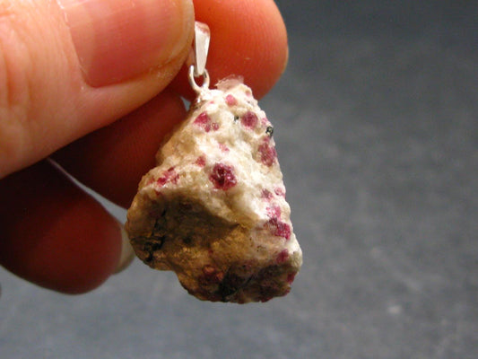 Rare Kakortokite Silver Pendant From Greenland - 4.81 Grams - 1.1"