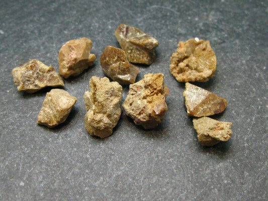 Rare Lot of 10 Monazite Crystals From Brazil - 7.20 Grams